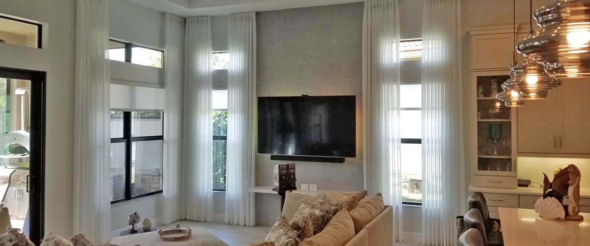 Custom Draperies in Living Room